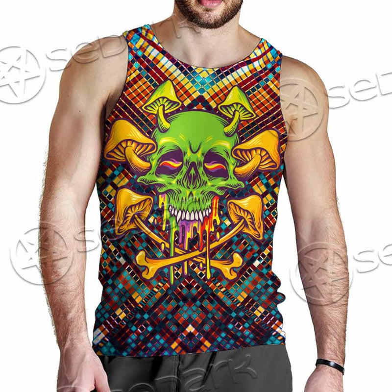 Psychedelic Skull SED-0870 Men Tank-tops