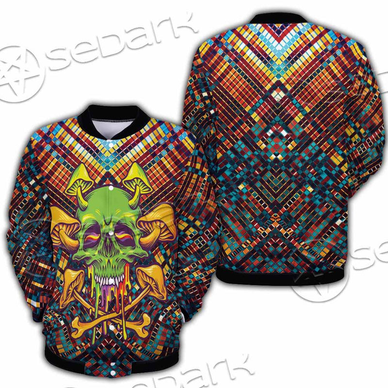 Psychedelic Skull SED-0870 Button Jacket