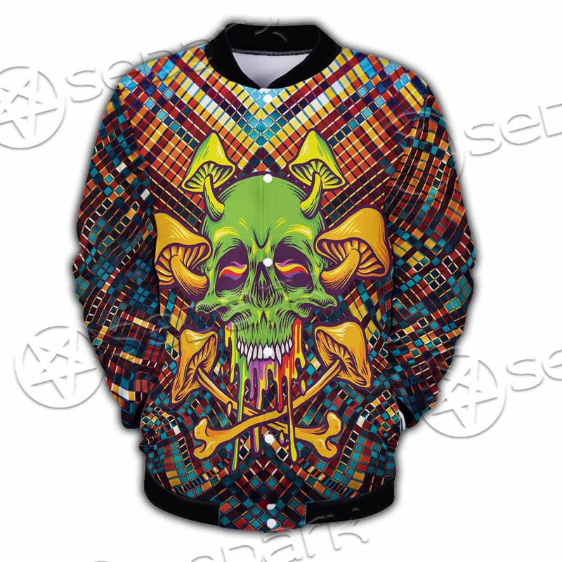 Psychedelic Skull SED-0870 Button Jacket