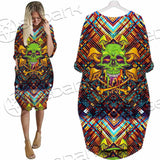 Psychedelic Skull SED-0870 Batwing Pocket Dress