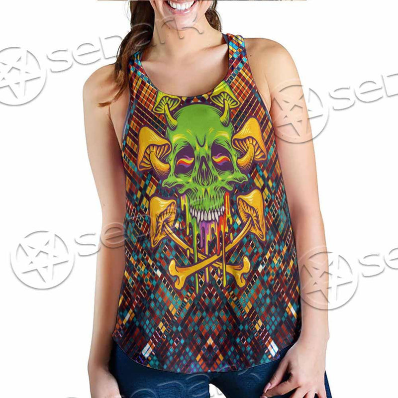 Psychedelic Skull SED-0870 Women Tank Top