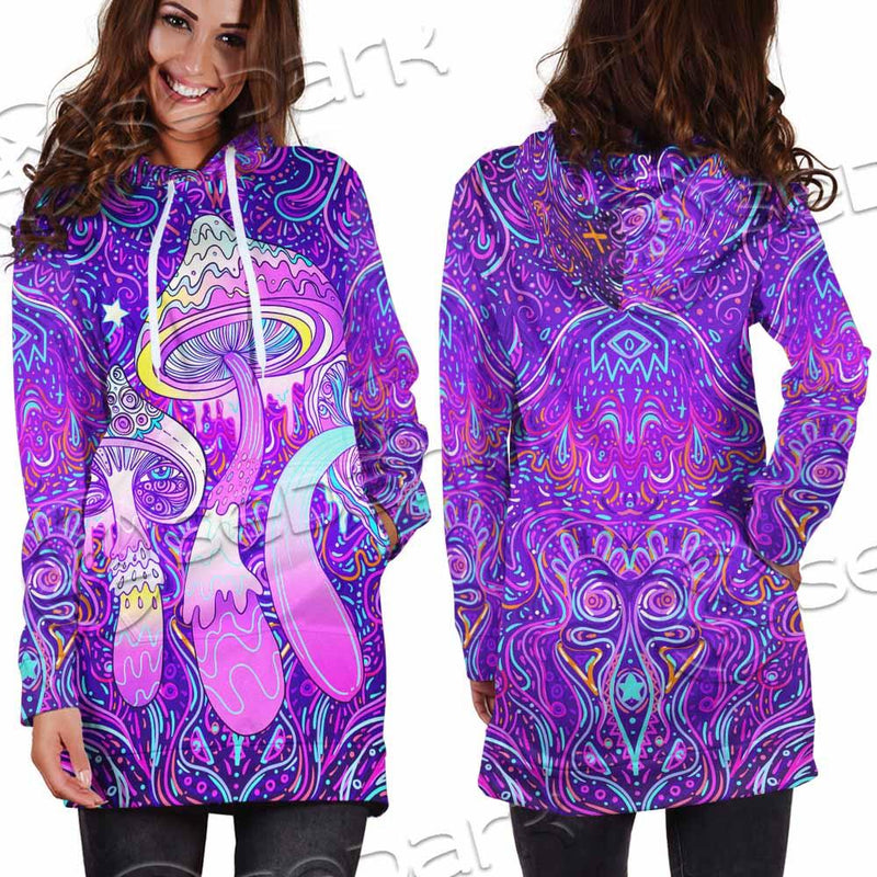 Psychedelic Mushrooms SED-0871 Hoodie Dress