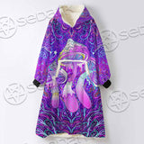 Psychedelic Mushrooms SED-0871 Oversized Sherpa Blanket Hoodie