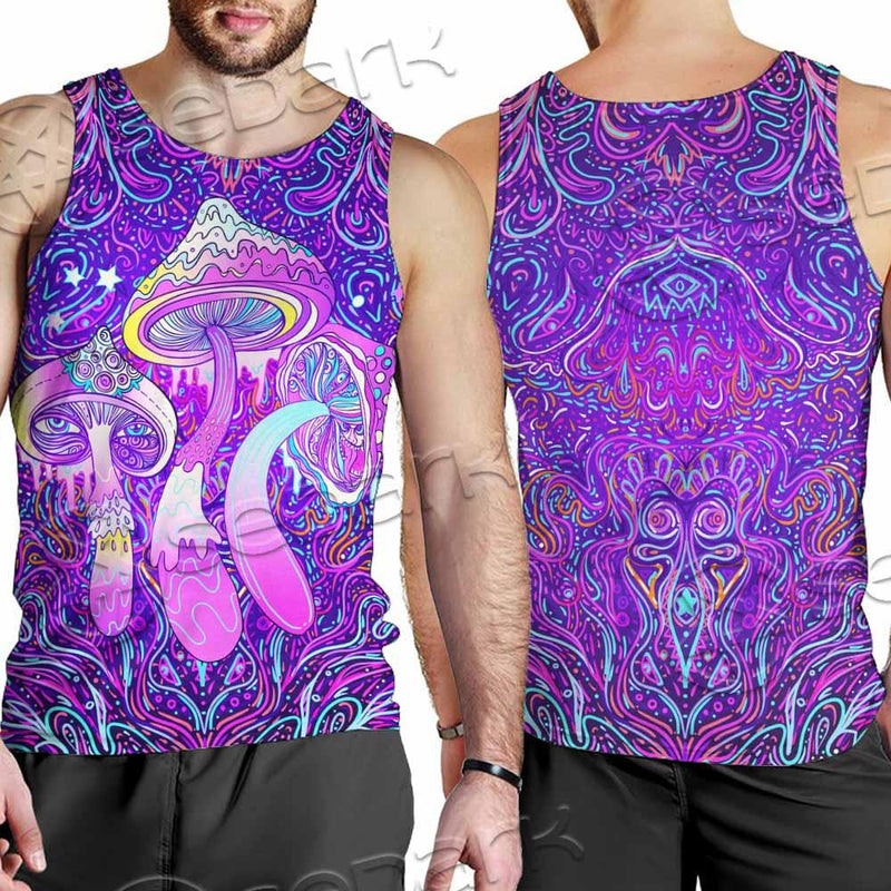 Psychedelic Mushrooms SED-0871 Men Tank-tops
