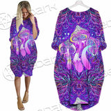 Psychedelic Mushrooms SED-0871 Batwing Pocket Dress
