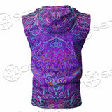Psychedelic Mushrooms SED-0871 Zip Sleeveless Hoodie