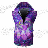 Psychedelic Mushrooms SED-0871 Zip Sleeveless Hoodie