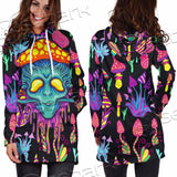 Alien Magic Mushrooms Psychedelic SED-0872 Hoodie Dress
