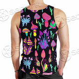 Alien Magic Mushrooms Psychedelic SED-0872 Men Tank-tops