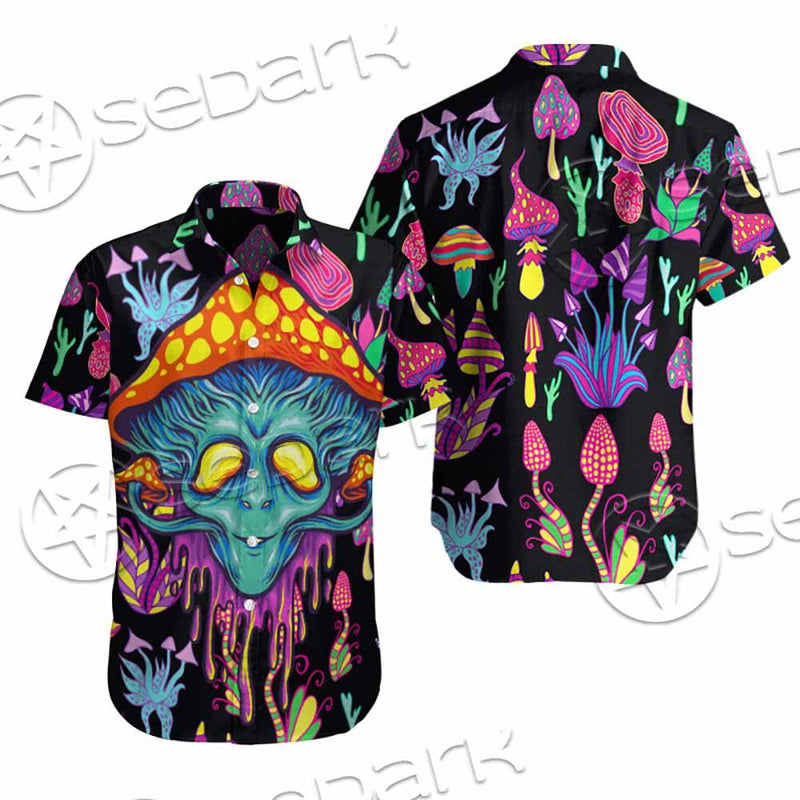 Alien Magic Mushrooms Psychedelic SED-0872 Shirt Allover