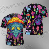 Alien Magic Mushrooms Psychedelic SED-0872 Unisex T-shirt