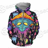 Alien Magic Mushrooms Psychedelic SED-0872 Hoodie & Zip Hoodie