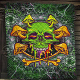 Sugar Skull Magic Mushrooms Psychedelic 1 SED-0874 Quilt