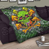 Sugar Skull Magic Mushrooms Psychedelic 1 SED-0874 Quilt
