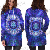 Psychedelic Blue Love SED-0876 Hoodie Dress