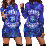 Psychedelic Blue Love SED-0876 Hoodie Dress