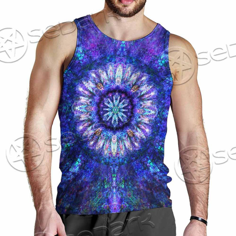 Psychedelic Blue Love SED-0876 Men Tank-tops