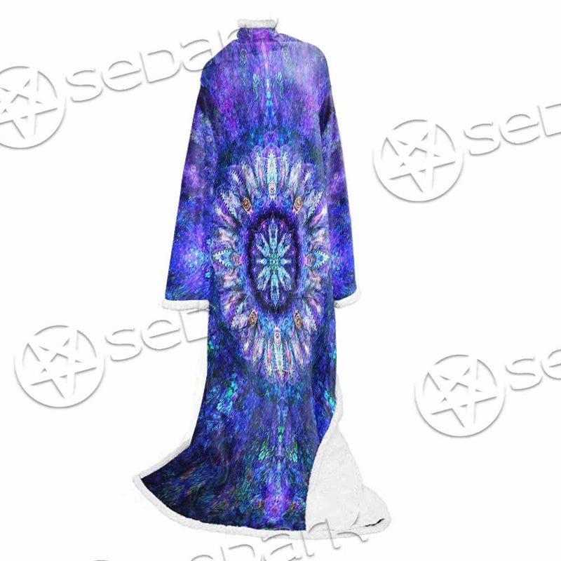 Psychedelic Blue Love SED-0876 Sleeved Blanket