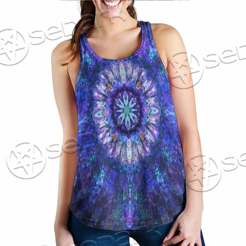 Psychedelic Blue Love SED-0876 Women Tank Top