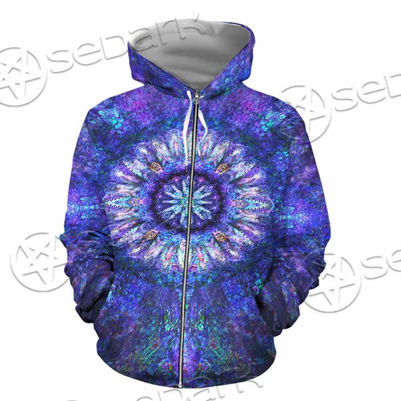 Psychedelic Blue Love SED-0876 Hoodie & Zip Hoodie