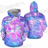 Psychedelic Seamless Magic Mushrooms Over Sacred Geometry SED-0877 Hoodie & Zip Hoodie