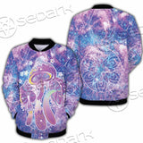 Psychedelic Seamless Magic Mushrooms Over Sacred Geometry SED-0877 Button Jacket