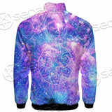 Psychedelic Seamless Magic Mushrooms Over Sacred Geometry SED-0877 Jacket