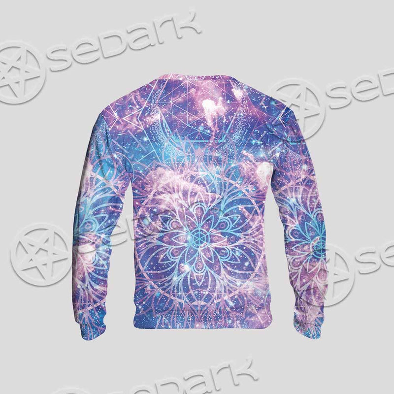 Psychedelic Seamless Magic Mushrooms Over Sacred Geometry SED-0877 Unisex Sweatshirt