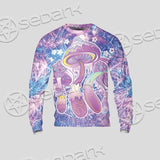 Psychedelic Seamless Magic Mushrooms Over Sacred Geometry SED-0877 Unisex Sweatshirt