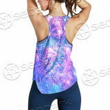 Psychedelic Seamless Magic Mushrooms Over Sacred Geometry SED-0877 Women Tank Top