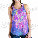 Psychedelic Seamless Magic Mushrooms Over Sacred Geometry SED-0877 Women Tank Top