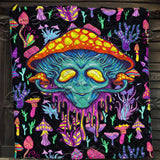 Alien Magic Mushrooms Psychedelic SED-0878 Quilt