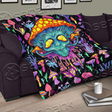 Alien Magic Mushrooms Psychedelic SED-0878 Quilt