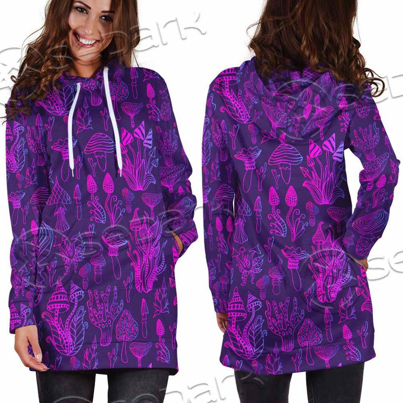 Psychedelic Mushrooms SED-0879 Hoodie Dress