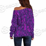 Psychedelic Mushrooms SED-0879 Off Shoulder Sweaters