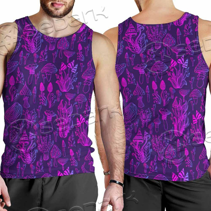 Psychedelic Mushrooms SED-0879 Men Tank-tops