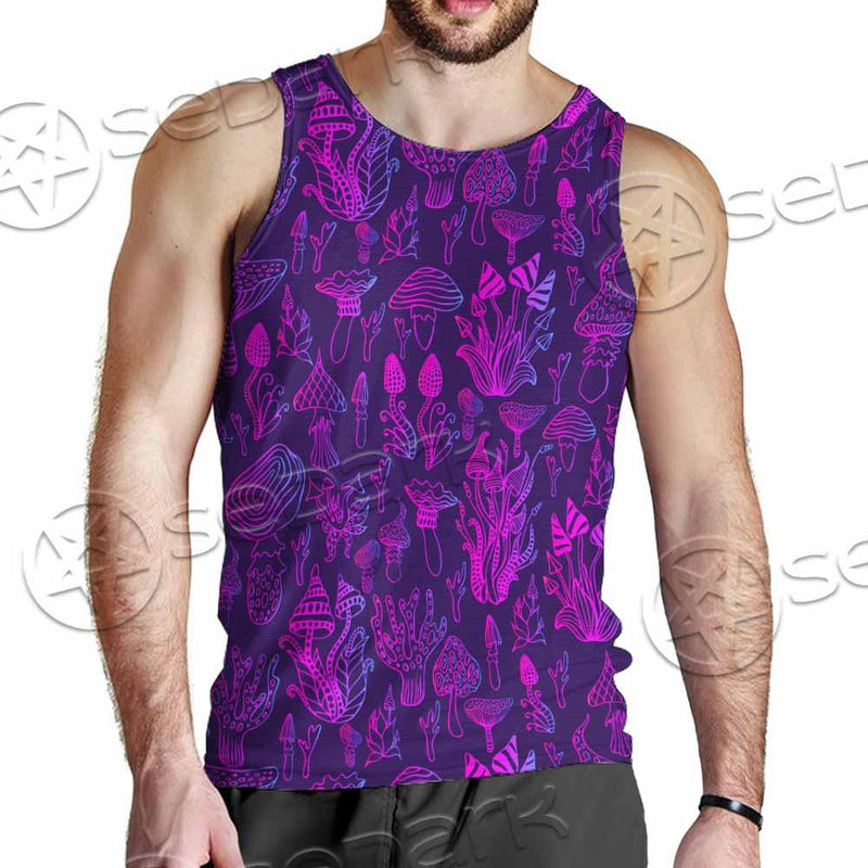 Psychedelic Mushrooms SED-0879 Men Tank-tops