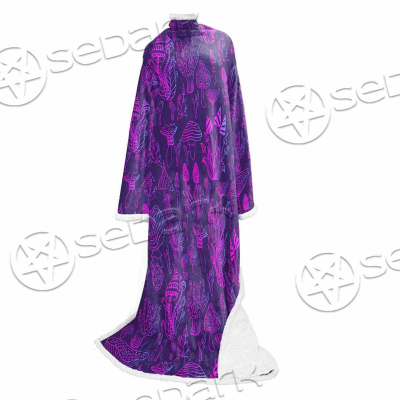 Psychedelic Mushrooms SED-0879 Sleeved Blanket