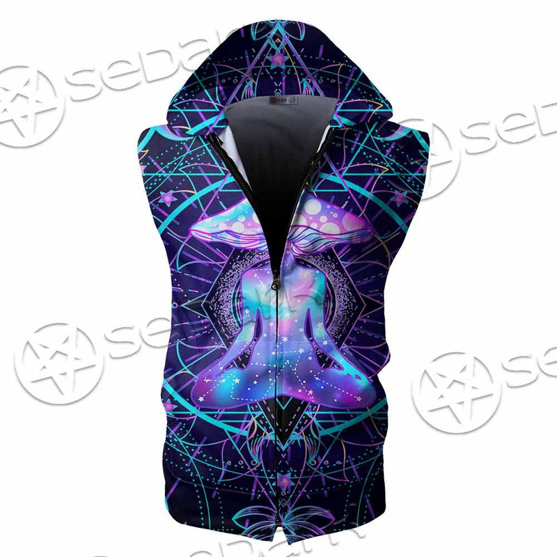 Psychedelic Esoteric Art SED-0880 Zip Sleeveless Hoodie