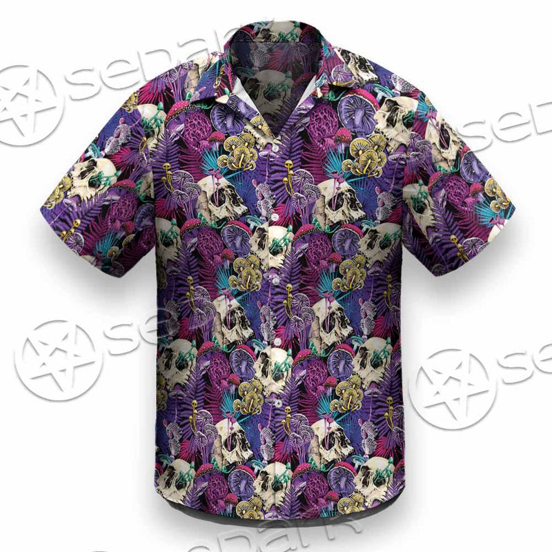 Psychedelic Mushrooms And Skulls SED-0881 Shirt Allover