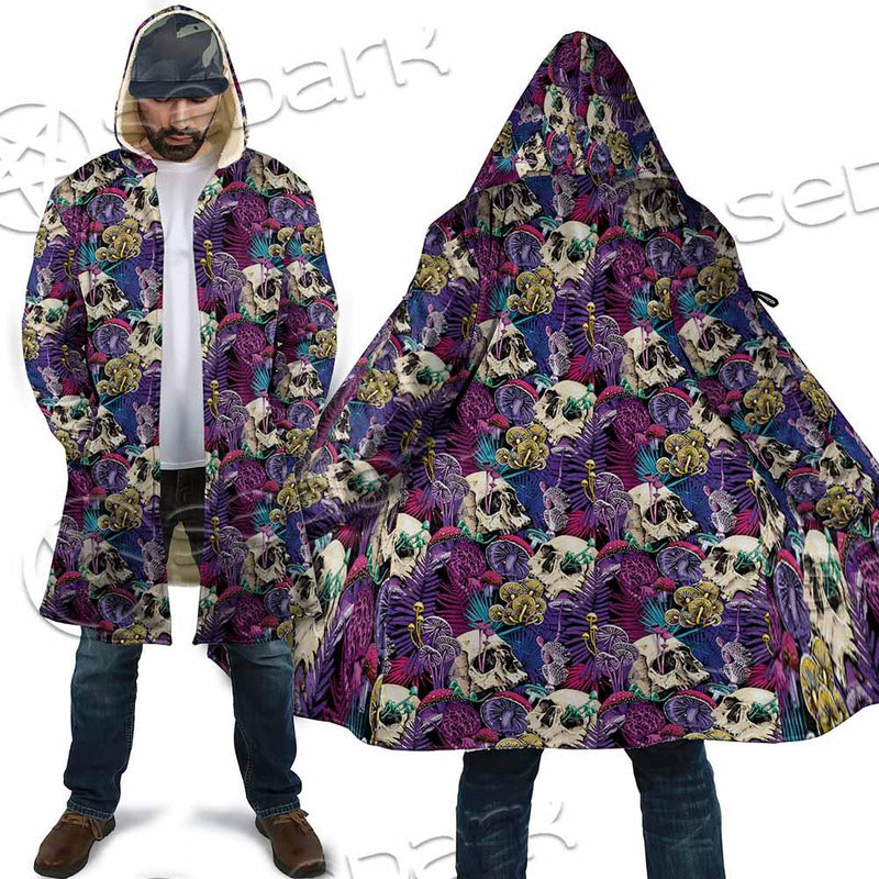 Psychedelic Mushrooms And Skulls SED-0881 Cloak