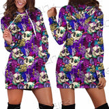 Psychedelic Mushrooms And Skulls SED-0881 Hoodie Dress