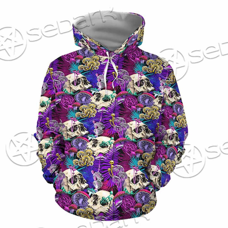 Psychedelic Mushrooms And Skulls SED-0881 Hoodie & Zip Hoodie