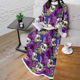 Psychedelic Mushrooms And Skulls SED-0881 Sleeved Blanket
