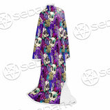 Psychedelic Mushrooms And Skulls SED-0881 Sleeved Blanket