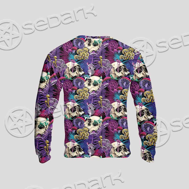 Psychedelic Mushrooms And Skulls SED-0881 Unisex Sweatshirt