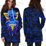 Psychedelic Blue Glowing Mushrooms SED-0882 Hoodie Dress