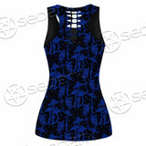 Psychedelic Blue Glowing Mushrooms SED-0882 Women Tank Top