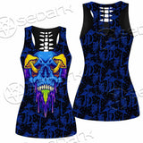 Psychedelic Blue Glowing Mushrooms SED-0882 Women Tank Top