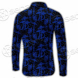 Psychedelic Blue Glowing Mushrooms SED-0882 Shirt Allover